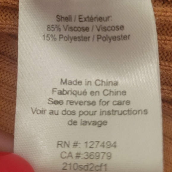 Heartloom Alma Cardigan Dress Ribbed Knit Duster Sweater Long Orange Medium - Picture 11 of 13